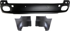 Rear Bumper Cover for BMW X5 2007-2010, 3-Piece Kit with Bumper Ends, Replacement