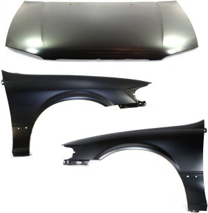 Hood Panel and Fender Set for Toyota Camry 1997-2001, 3-Piece Kit, Designed in USA, Suitable for Left (Driver) and Right (Passenger), Replacement
