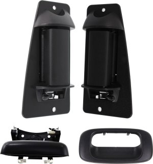 Rear Tailgate Handle Kit for Chevrolet Sierra/Silverado Full-Size Pickup 1999-2007, 4-Piece Set with Tailgate Handle Bezel, Exterior Door Handles, Replacement