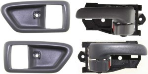 Front Interior Door Handle Right (Passenger) and Left (Driver) for 1997-2001 Toyota Camry/ES300, 4-Piece Kit with Door Handle Trims, Replacement