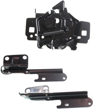 Hood Latch for 2005-2009 Ford Mustang, 3-Piece Kit with Hood Hinges, Replacement