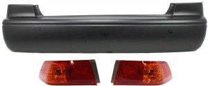 Tail Light Assembly for 2000-2001 Toyota Camry, 3-Piece Kit with Right (Passenger), Left (Driver) and Bumper Cover Replacement