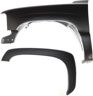 Fender Set for Chevrolet Silverado Pickup 1999-2002, Includes 2 Left (Driver) Fenders with Fender Trim, Replacement Kit 