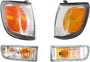 Corner Light Assembly Kit for Toyota 4Runner 1999-2002, Right (Passenger) and Left (Driver), 4-Piece with Turn Signal Lights, Replacement