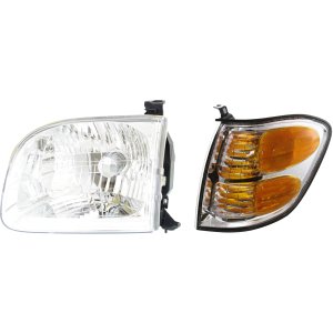 Headlight and Turn Signal Light Kit for Toyota Sequoia 2001-2004 / Tundra 2004, Left (Driver) Side, 2-Piece Replacement