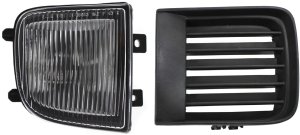 Fog Light for Nissan Pathfinder 1999-2004 Right (Passenger) 2-Piece Kit, Assembly Includes Bumper Grille, Halogen, Replacement 