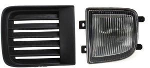 Fog Light Assembly for Nissan Pathfinder 1999-2004, Left (Driver) Side, 2-Piece Kit, Includes Bumper Grille, Halogen, Replacement