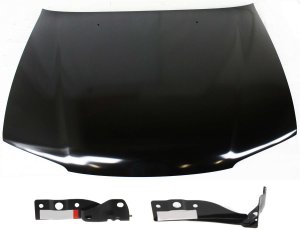 Hood Kit for 1996-1997 Honda Accord - 3-Piece Set Includes Hood Panel and Hood Hinges - Replacement