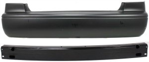Rear Bumper Cover for Toyota Camry 2000-2001, 2-Piece Kit with Bumper Reinforcement, Replacement