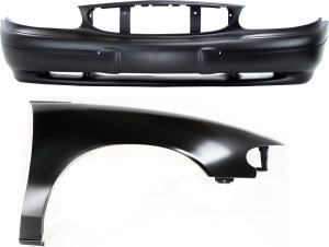 Front Fender Right (Passenger) and Bumper Cover Kit for Buick Century 1997-2003, 2-Piece Replacement