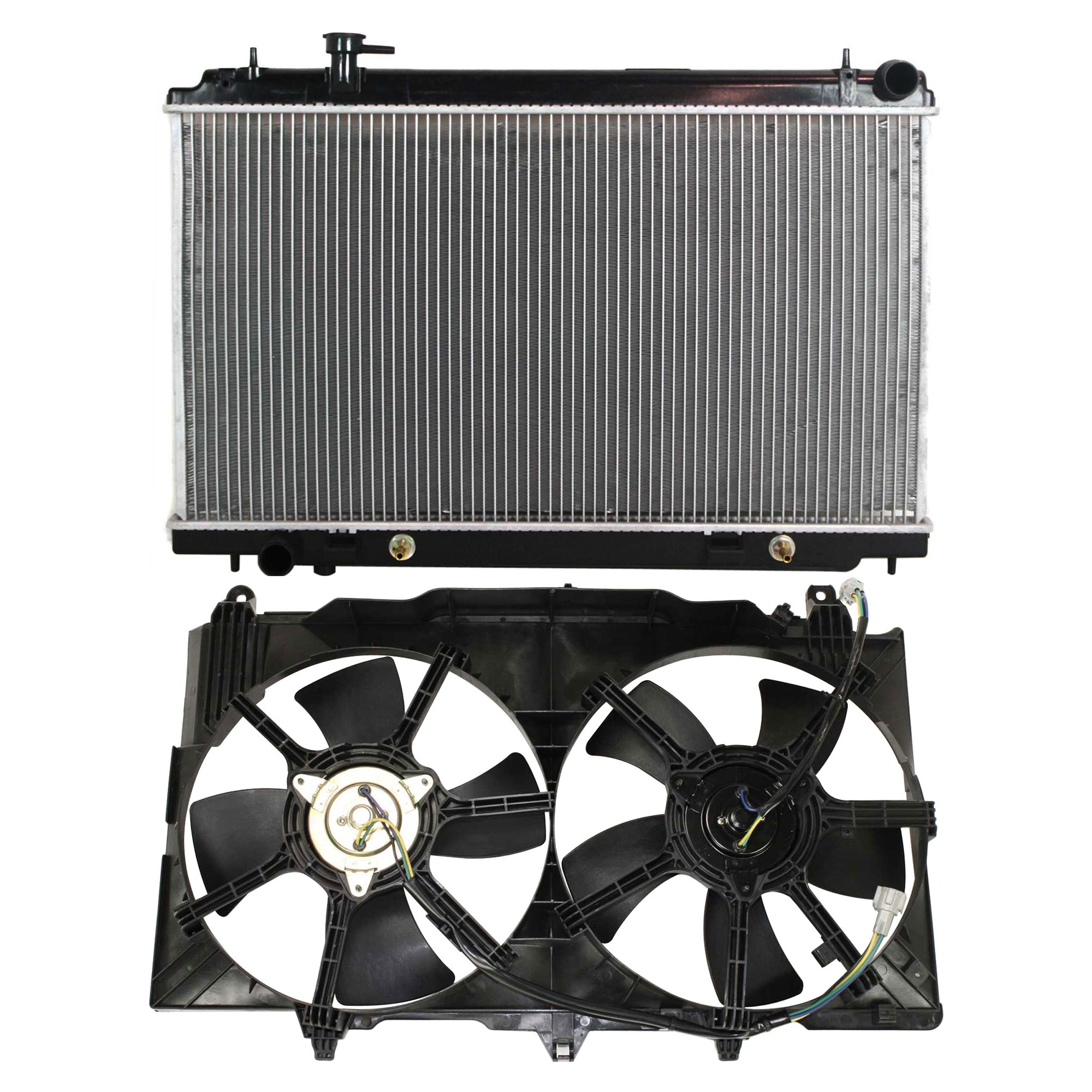 Radiator and Fan Kit for Infiniti 350Z, 2003-2006, 2-Piece Set, Fits 6 Cylinder 3.5L Models, Replacement