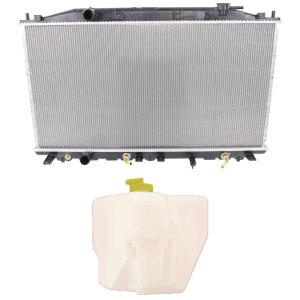 Radiator and Coolant Tank Kit for Honda Accord 2008-2012, 2-Piece, Suited for 4 Cylinder, 2.4L Engines, Replacement