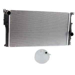 Radiator for BMW 3-Series 2012-2016, 2-Piece Kit with Coolant Tank, 4 Cylinder, 2.0 Liter - Replacement Models: for 320i, 328i, 335i, 340i, M3.
