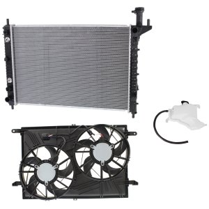 Radiator and Fan Kit for Buick Acadia (2007-2014) / Outlook (2007-2010), 3-Piece Kit, 6 Cylinder, 3.6L, with Coolant Tank, Replacement