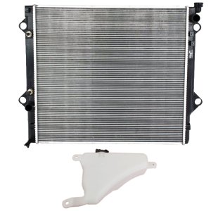 Radiator with Coolant Tank for Lexus 4Runner (2003-2009) and FJ Cruiser (2007-2009), 2-Piece Kit, Compatible with 6 Cylinder, 4.0L Engine - Replacement