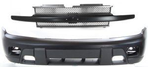 Front Bumper Cover Kit for 2002-2005 Chevrolet Trailblazer, 2-Piece with Grille Replacement