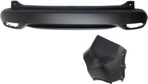 Rear Bumper Cover for Honda HR-V 2016-2018, 2-Piece Kit with Bumper End Replacement