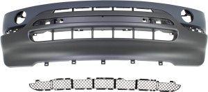 Front Bumper Cover for 2000-2003 BMW X5, 2-Piece Kit with Bumper Grille Replacement