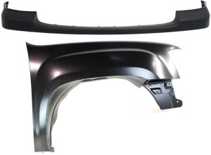Front Fender for GMC Sierra 1500 2007-2013 Right (Passenger), 2-Piece Kit with Bumper Cover - Replacement