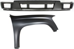 Front Fender Right (Passenger) for 2004-2012 Chevrolet Canyon/Colorado, 2-Piece Kit Includes Bumper Cover Replacement