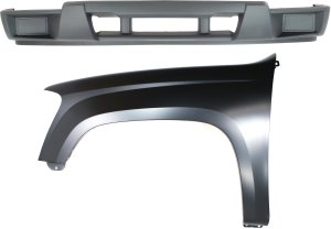 Front Fender Left (Driver) 2-Piece Kit for 2004-2012 Chevrolet Canyon/Colorado, Includes Bumper Cover ‚Äì Replacement Part