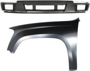 Front Fender Left (Driver) for Chevrolet Canyon/Colorado 2004-2012, 2-Piece Kit, Includes Bumper Cover Replacement