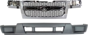 2-Piece Kit Grille for Chevrolet Colorado 2004-2012 without Sport Package, with Bumper Cover Replacement