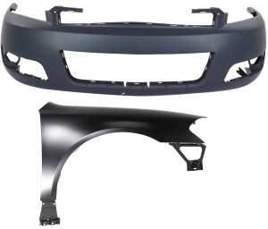 Front Bumper Cover for CHEVROLET IMPALA 2006-2013 with Fender, 2-Piece kit, Replacement