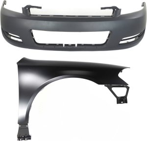 Front Fender Right (Passenger) for Chevrolet Impala 2006-2013, 2-Piece kit with Bumper Cover Replacement