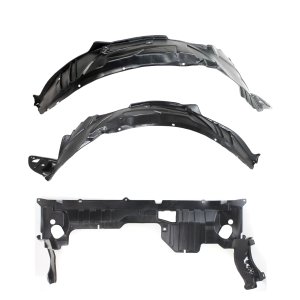 Front Engine Splash Shield and Fender Liners for 2001-2003 Honda Civic, 3-Piece Kit, Replacement
