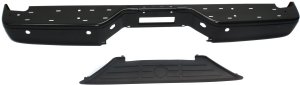 Step Bumper Face Bar and Pad Kit for 2004-2015 Nissan Titan with Pad Provision, without Mounting Bracket, with Center Pad Only Replacement