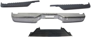 Step Bumper Face Bar and Pad Kit for 2004-2015 Nissan Titan with Pad Provision, without Mounting Bracket, with Center and Side Pads Replacement