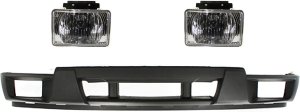 Fog Light Assembly Kit for Chevrolet Colorado 2004-2012/Canyon 2004-2012, Right (Passenger) and Left (Driver), 3-Piece, Halogen, includes Bumper Cover, Replacement