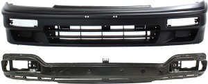 Front Bumper Cover for 1990-1991 Honda CRX Coupe, 2-Piece Kit with Bumper Reinforcement, Replacement