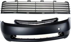 Front Bumper Cover with Bumper Grille for Toyota Prius (2004-2009) 2-Piece Kit Replacement