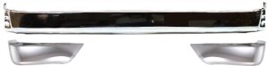 Step Bumper Face Bar Kit for 1999-2002 Toyota 4Runner, without Pad, with Pad Provision, without Mounting Bracket, Steel, Chrome, with Bumper End, Replacement