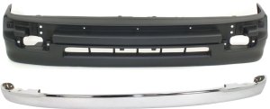 Front Bumper Molding for Toyota Tacoma 1998-2000, Right (Passenger) and Left (Driver), 2-Piece Kit with Bumper Cover Replacement