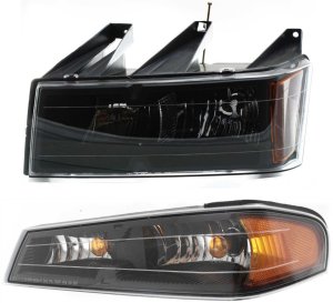 Headlight Assembly Kit for Chevrolet Canyon/Colorado 2004-2012, Left (Driver), Halogen, 2-Piece Kit with Corner Light, Replacement
