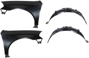 Front Fender Right (Passenger) and Left (Driver) for Chevrolet Impala 2006-2013, 4-Piece Kit with Fender Liners, Replacement