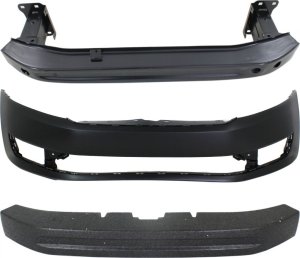 Front Reinforcement Kit for Volkswagen Passat 2012-2015, 3-Piece with Bumper Absorber and Bumper Cover, Replacement