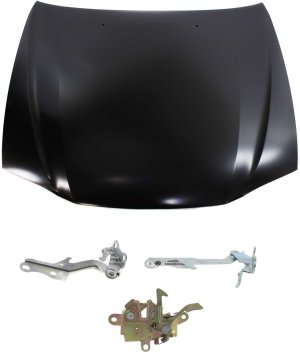 Hood Panel Kit for TOYOTA COROLLA 1998-2002, Set of 4, Including Right (Passenger) and Left (Driver) Hood Hinge and Hood Latch, Replacement
