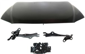 Hood Panel Kit for Mazda 6 2003-2008, Set of 4, Right (Passenger) and Left (Driver) with Hood Latch and Hood Hinge, Right (Passenger) and Left (Driver) Replacement