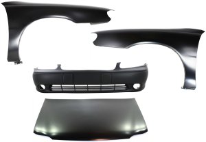 Hood Panel, Bumper Cover and Fenders 4-Piece Kit for Chevrolet Classic (2004-2005) / Malibu (1997-2003) Replacement