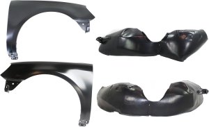 Front Fender Replacement Kit for Ford Five Hundred 2005-2007, Includes Right (Passenger) and Left (Driver) Fenders with Liners, 4-Piece Set