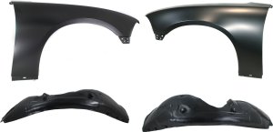 Front Fender Kit for 2011-2014 Dodge Charger, Set of 4, Includes Right (Passenger) and Left (Driver) Fender Liner Replacement