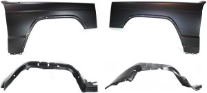 Front Fender Kit for 1997-2001 Jeep Cherokee, Right (Passenger) and Left (Driver), 4-Piece Set with Fender Liners, Replacement