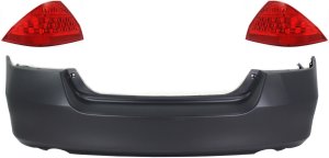 Tail Light Kit for 2006-2007 Honda Accord, Right (Passenger) and Left (Driver) Outer, 3-Piece with Bumper Cover, Replacement
