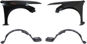 Front Fender Kit for Honda Accord 2008-2012, Right (Passenger) and Left (Driver), 4-Piece Set, Includes Fender Liner Replacement