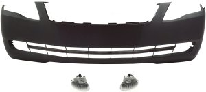 Front Bumper Cover for Toyota Avalon 2005-2007, Primed (Ready to Paint), 3-Piece Kit with Fog Lights, Replacement