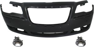 Front Bumper Cover Kit for Chrysler 300, 2011-2014, 3-Piece Kit with Fog Lights, Replacement